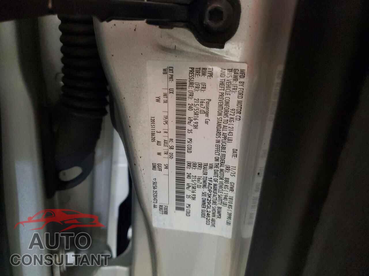 FORD FOCUS 2016 - 1FADP3K29GL246203