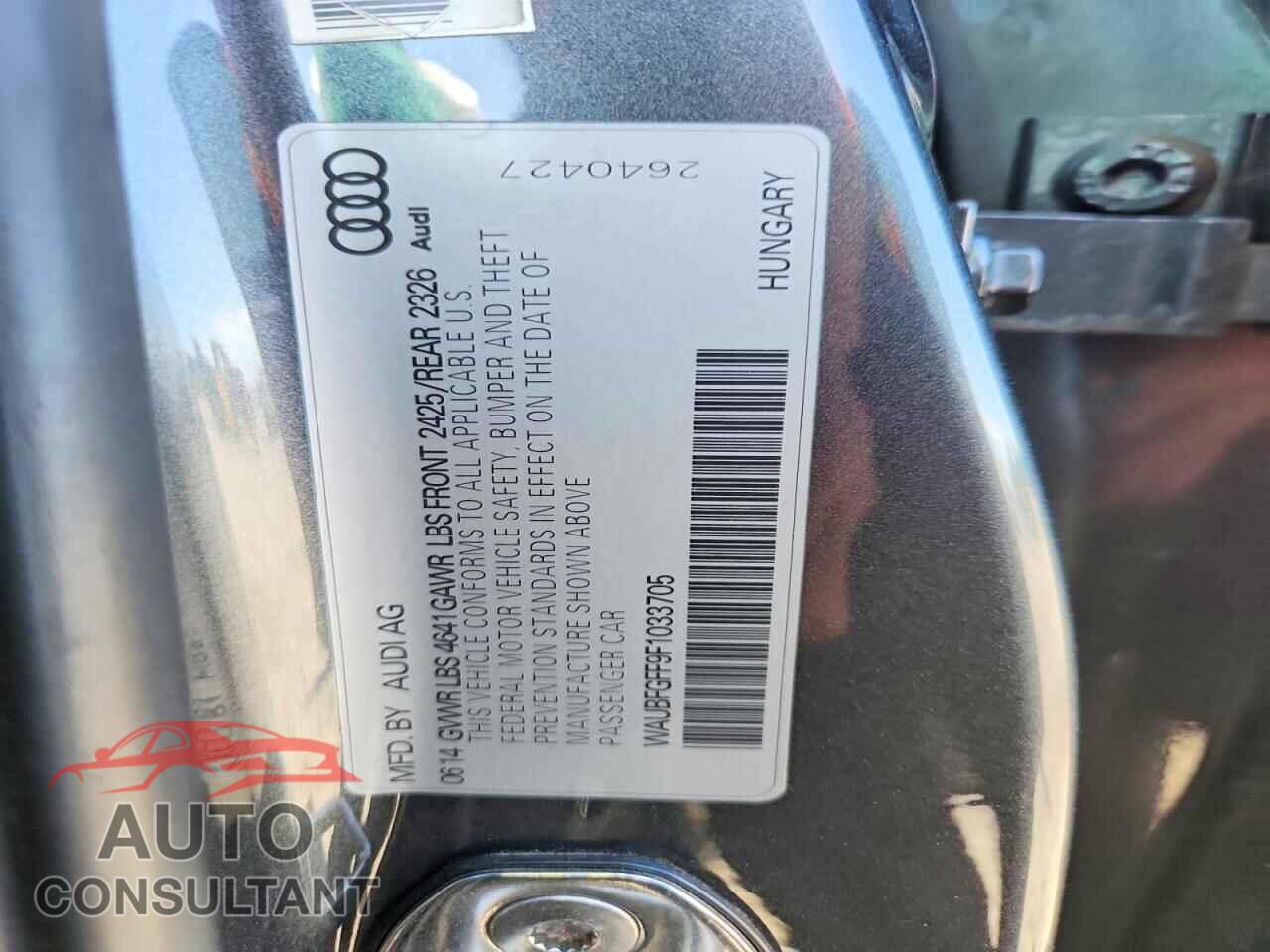 AUDI A3 2015 - WAUBFGFF9F1033705