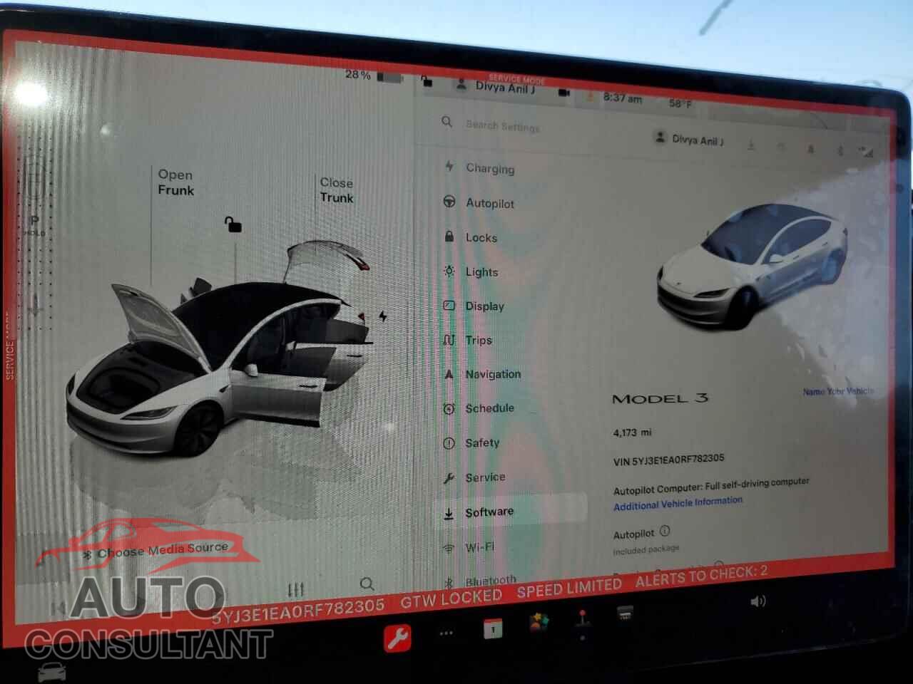 TESLA MODEL 3 2024 - 5YJ3E1EA0RF782305