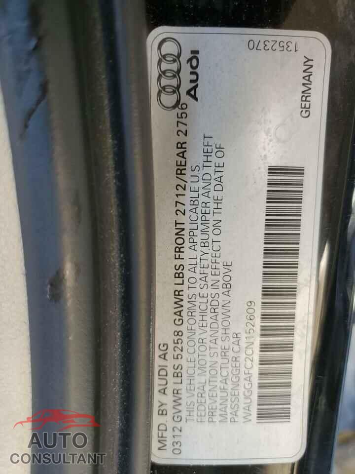 AUDI A6 2012 - WAUGGAFC2CN152609