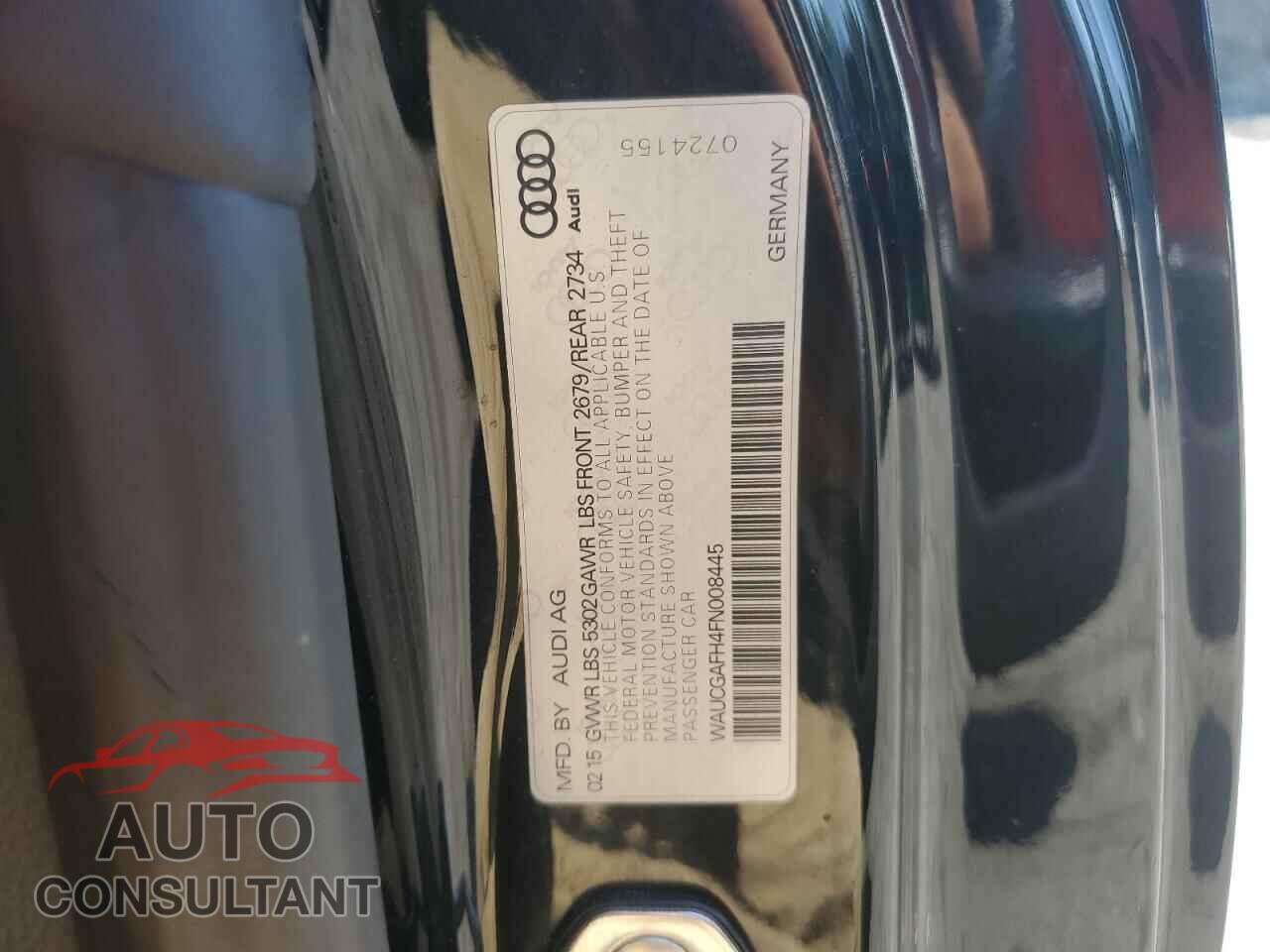AUDI S5/RS5 2015 - WAUCGAFH4FN008445