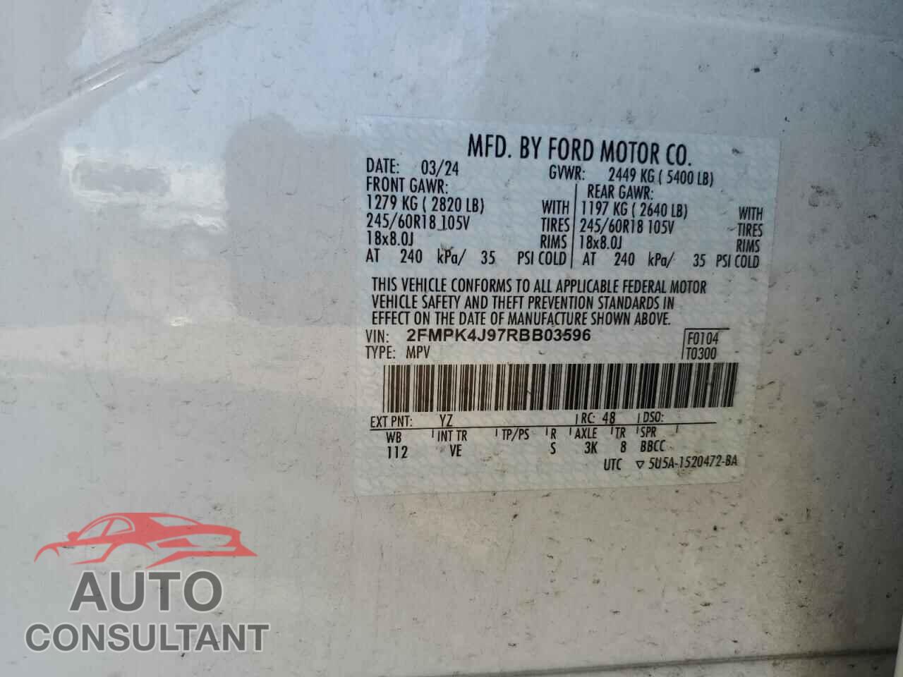 FORD EDGE 2024 - 2FMPK4J97RBB03596