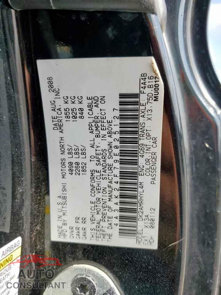 MITSUBISHI ECLIPSE 2009 - 4A3AK24F79E025127