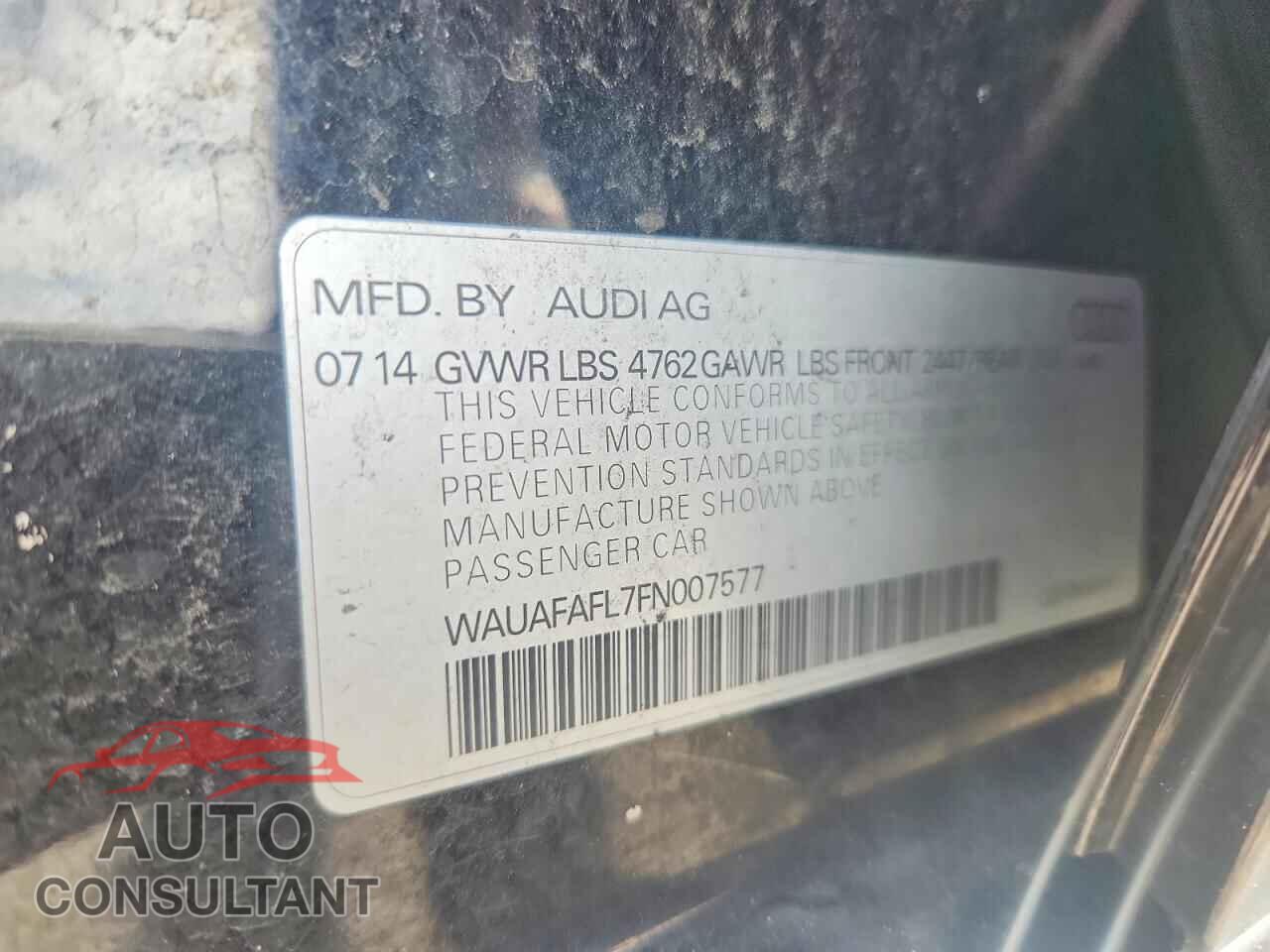 AUDI A4 2015 - WAUAFAFL7FN007577