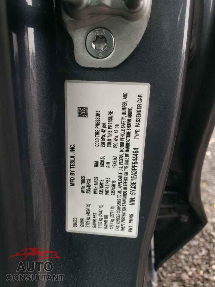 TESLA MODEL 3 2023 - 5YJ3E1EA3PF644464
