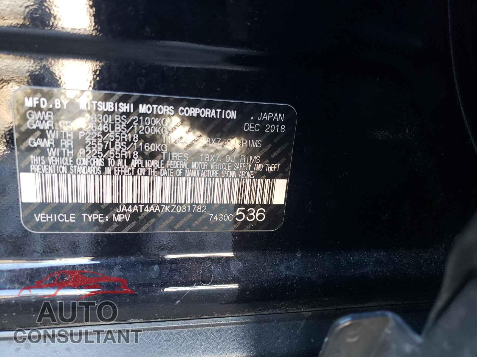 MITSUBISHI ECLIPSE 2019 - JA4AT4AA7KZ031782