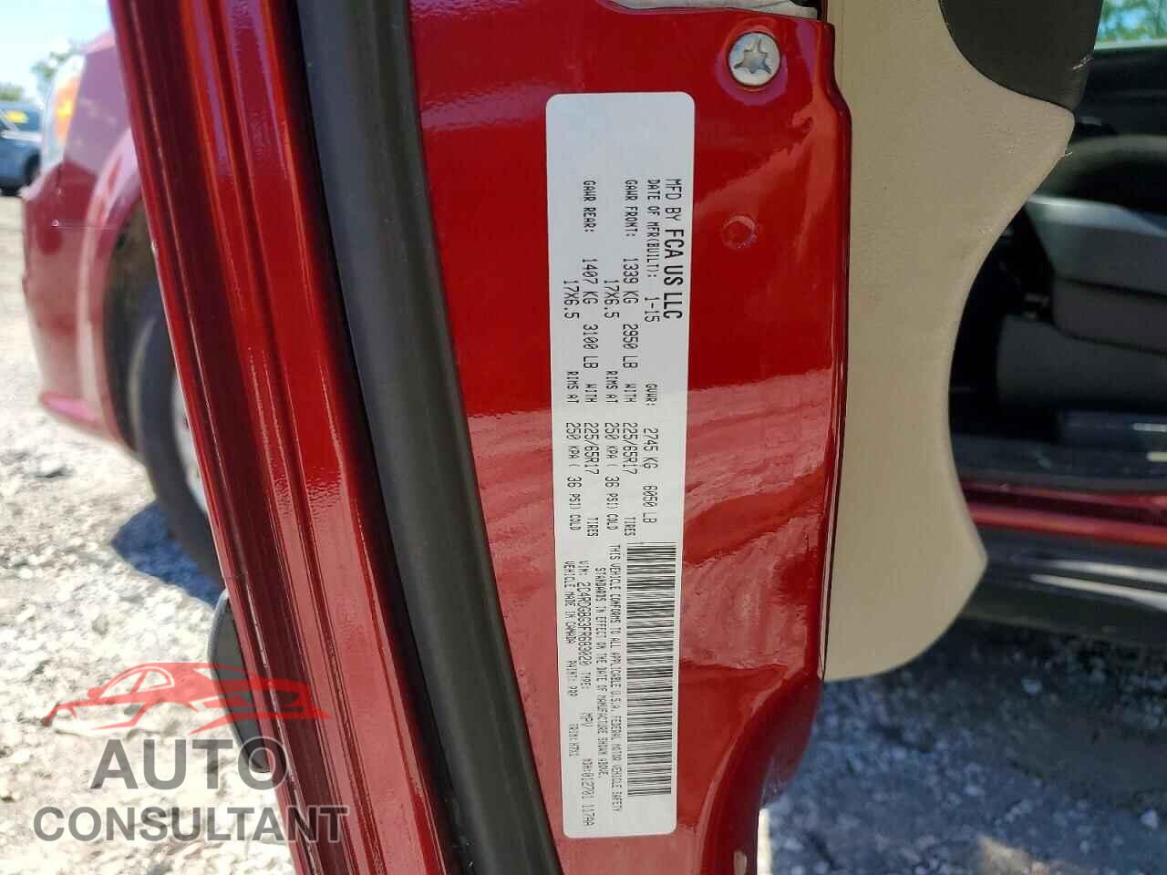 DODGE CARAVAN 2015 - 2C4RDGBG3FR683020