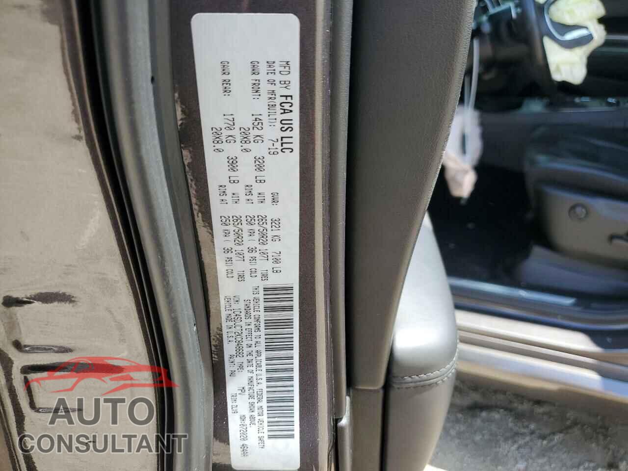 DODGE DURANGO 2019 - 1C4SDJCT2KC848682