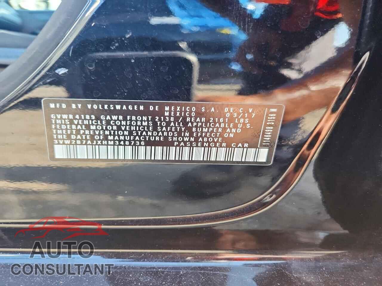 VOLKSWAGEN JETTA 2017 - 3VW2B7AJXHM348736