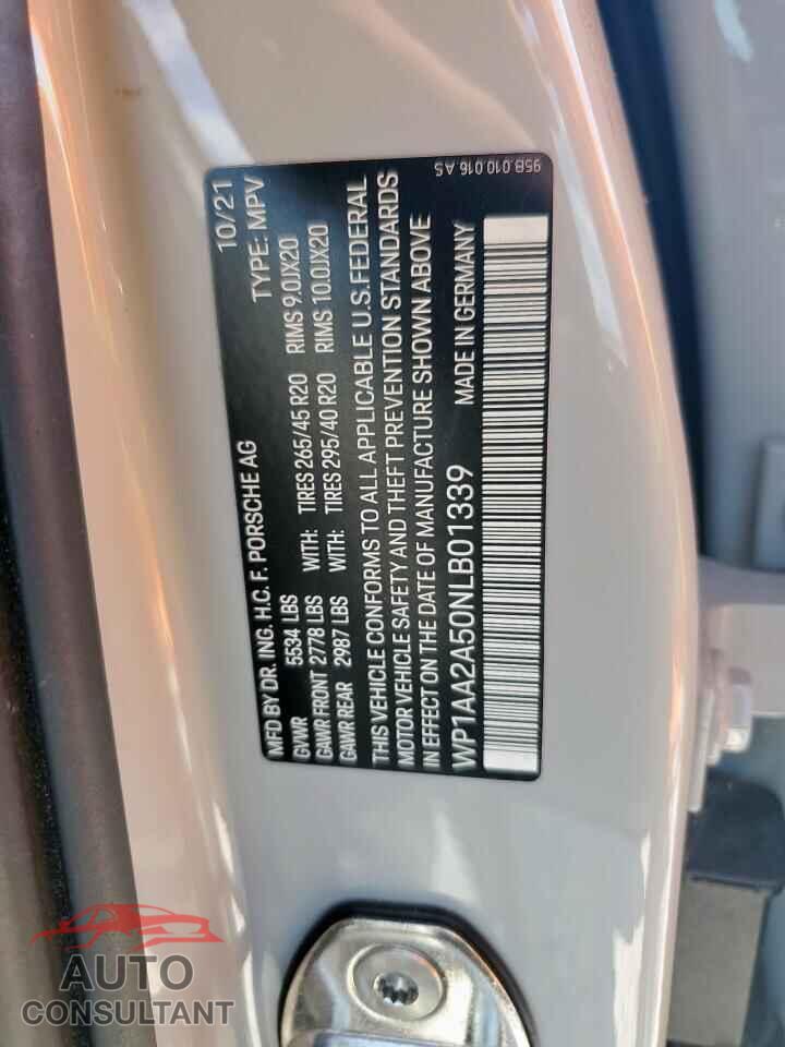 PORSCHE MACAN 2022 - WP1AA2A50NLB01339