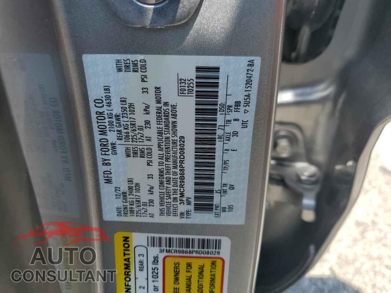 FORD BRONCO 2023 - 3FMCR9B68PRD08029