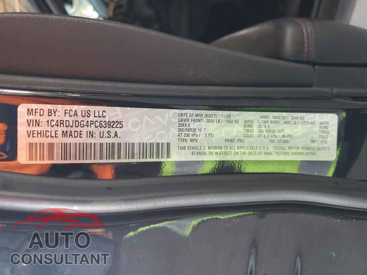 DODGE DURANGO 2023 - 1C4RDJDG4PC639225