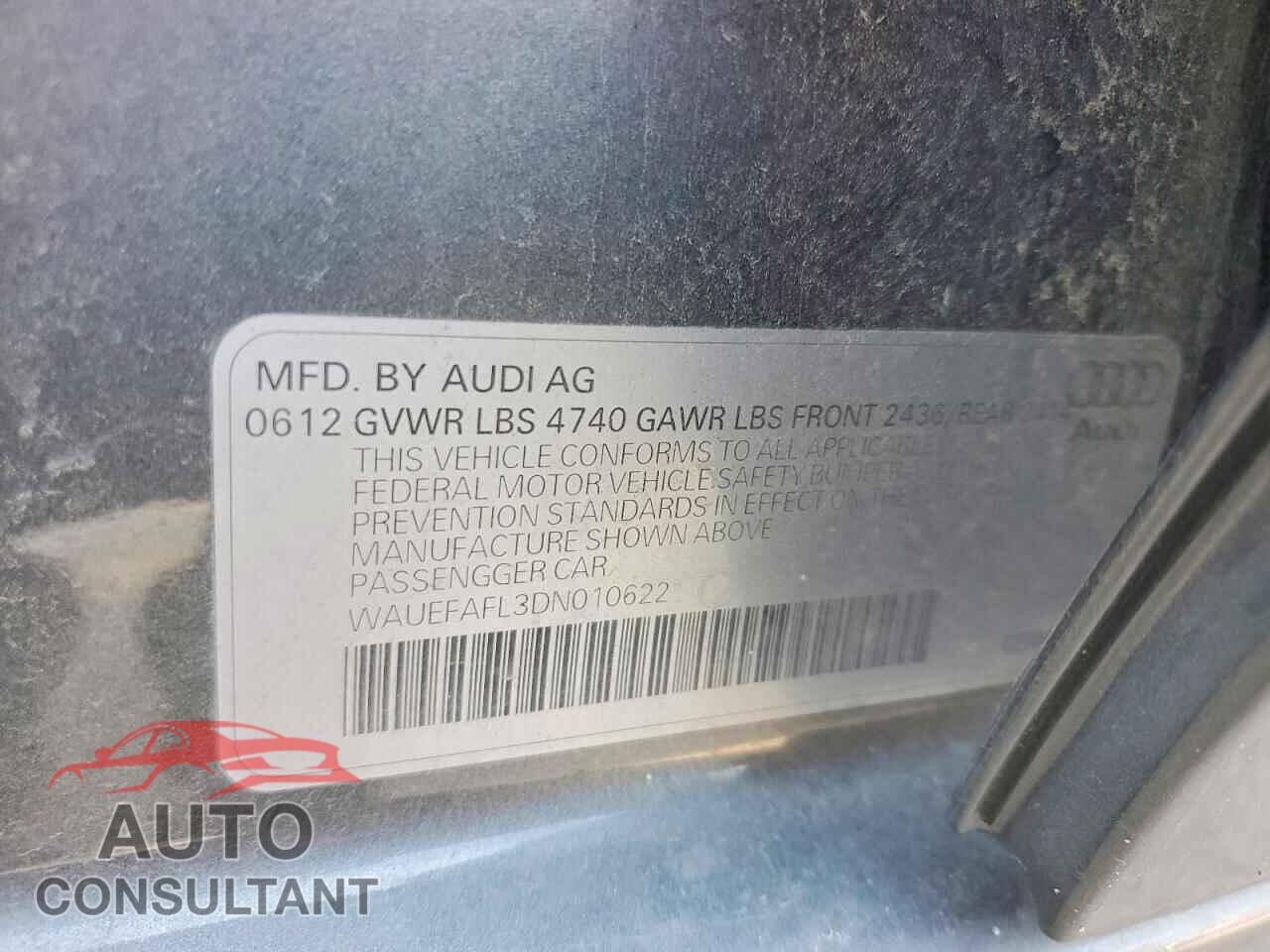 AUDI A4 2013 - WAUEFAFL3DN010622