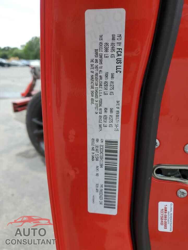 DODGE CHARGER 2016 - 2C3CDXCT2GH111904