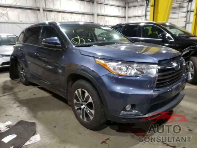 TOYOTA HIGHLANDER 2016 - 5TDDKRFH2GS346183