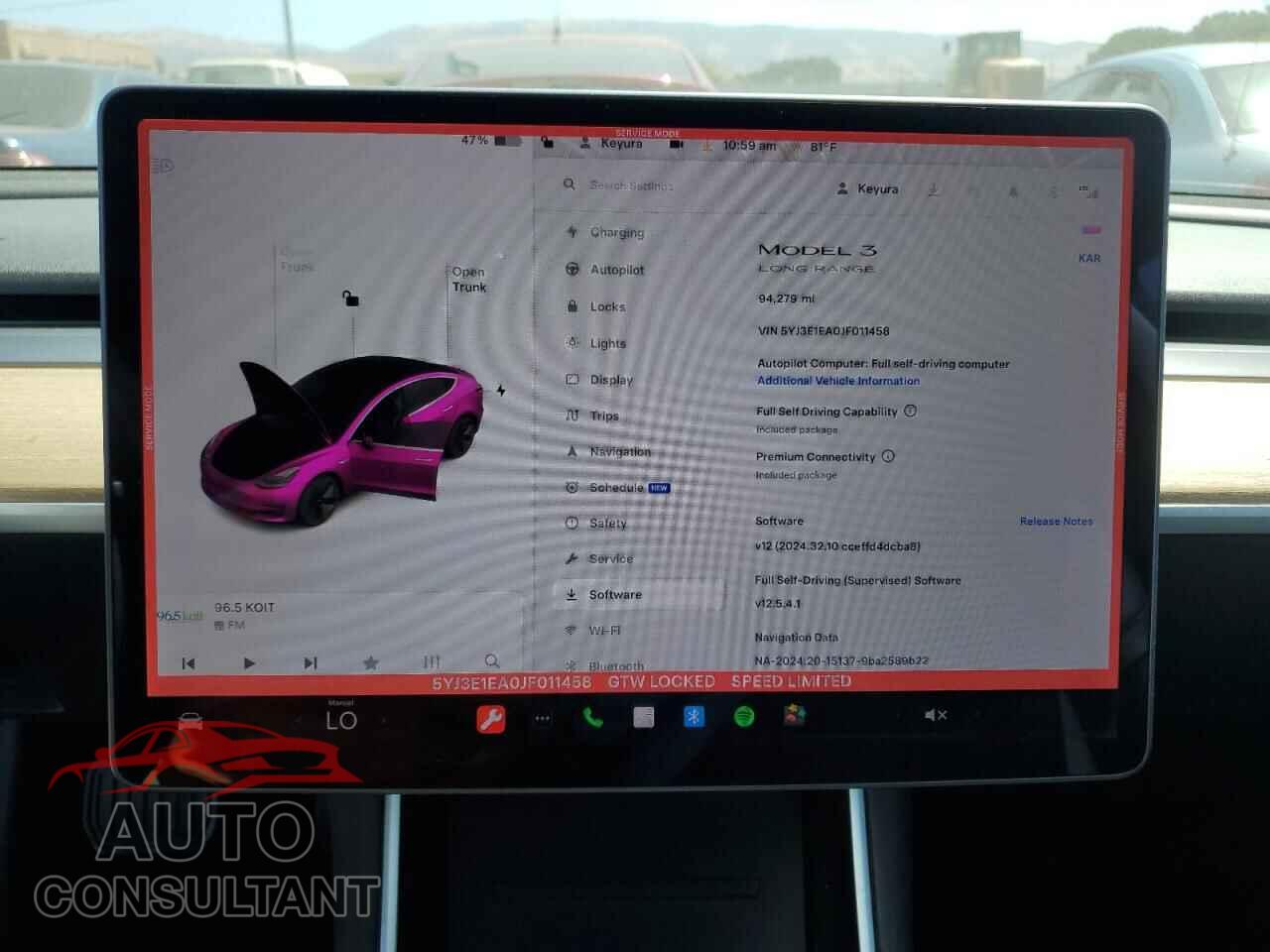TESLA MODEL 3 2018 - 5YJ3E1EA0JF011458