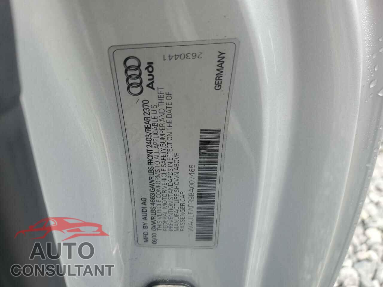 AUDI A5 2011 - WAULFAFR9BA007465
