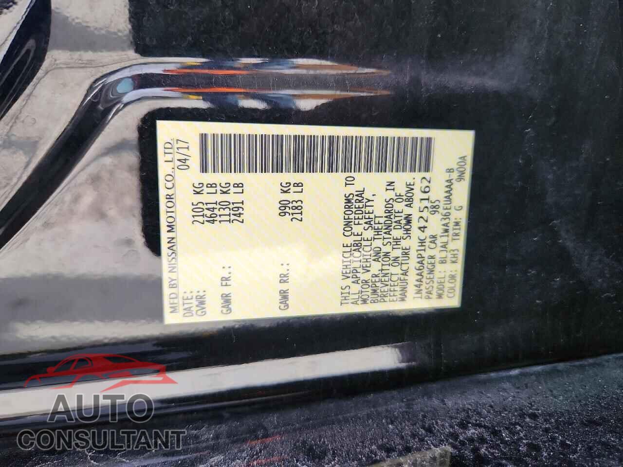 NISSAN MAXIMA 2017 - 1N4AA6AP1HC425162