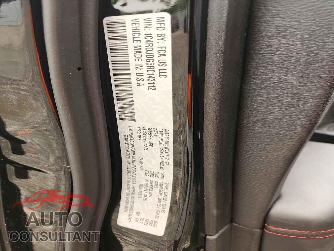DODGE DURANGO 2024 - 1C4RDJDG5RC143112