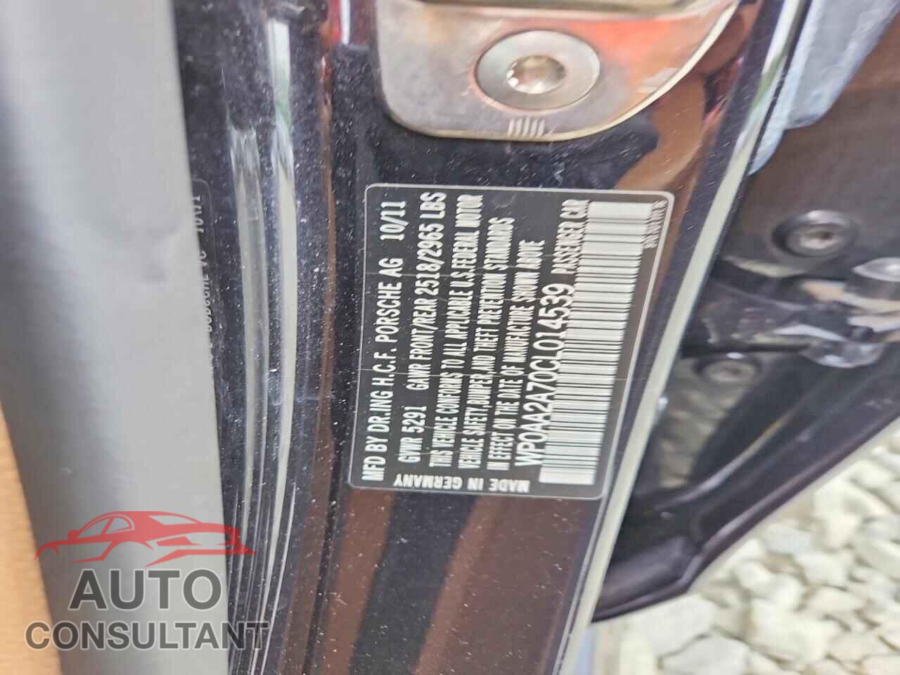 PORSCHE PANAMERA 2012 - WP0AA2A70CL014539