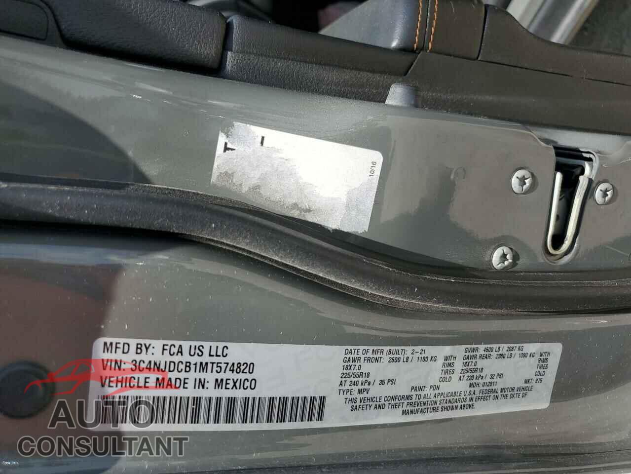 JEEP COMPASS 2021 - 3C4NJDCB1MT574820