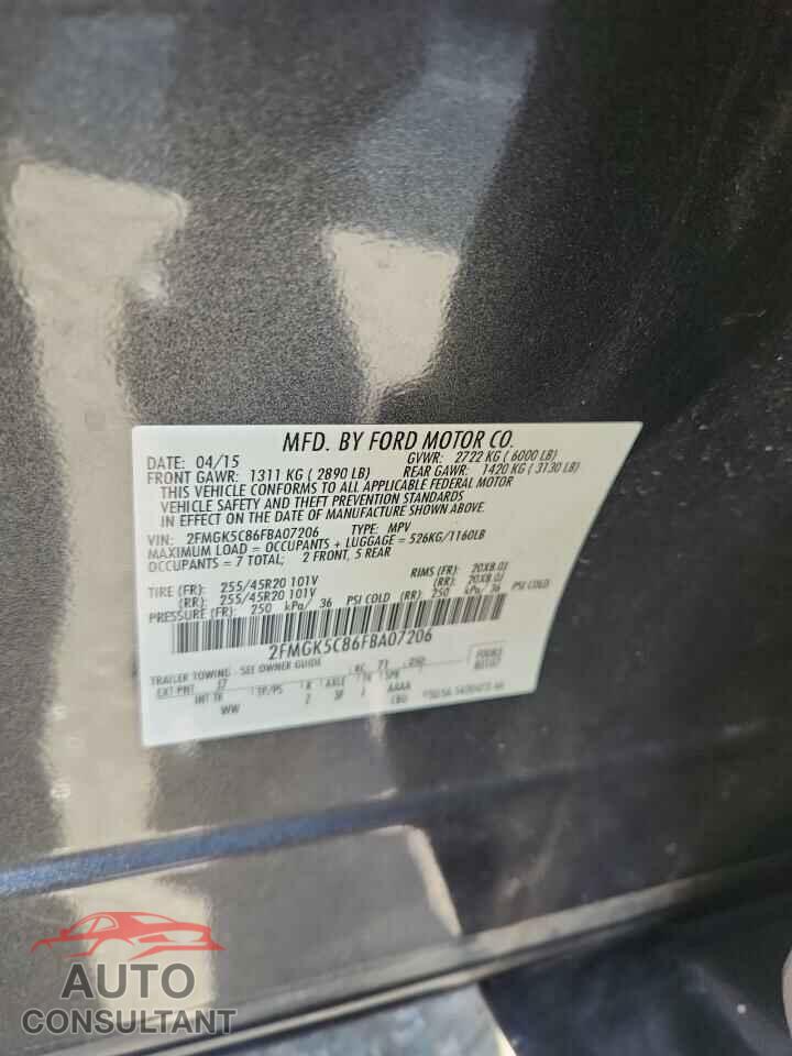 FORD FLEX 2015 - 2FMGK5C86FBA07206
