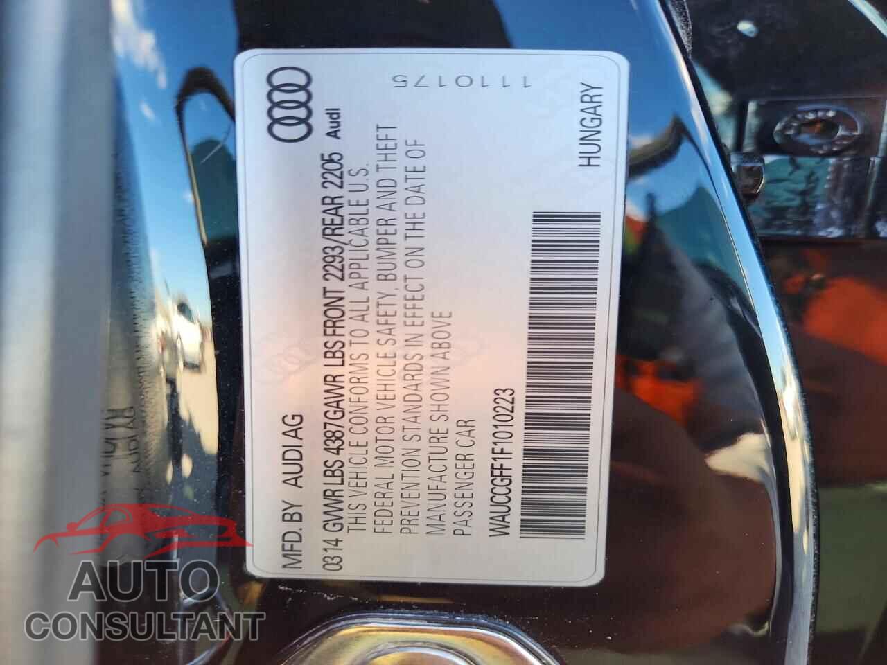 AUDI A3 2015 - WAUCCGFF1F1010223