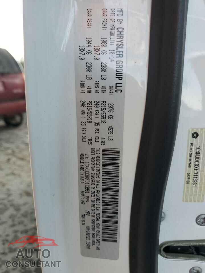 JEEP COMPASS 2015 - 1C4NJDCBXFD113981