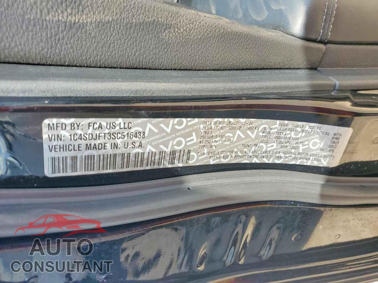 DODGE DURANGO 2025 - 1C4SDJFT3SC516438