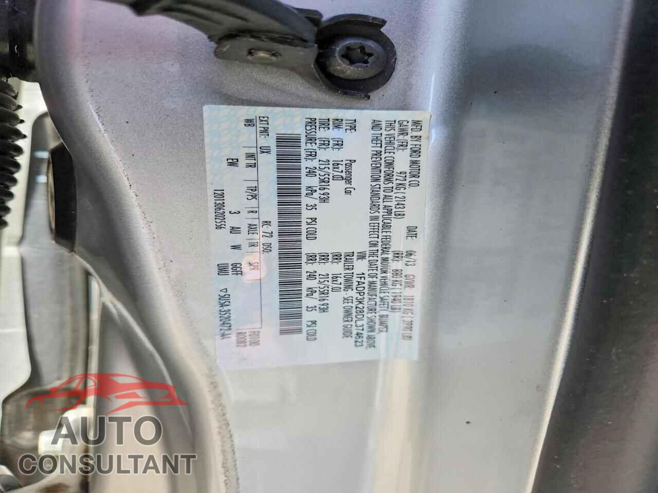 FORD FOCUS 2013 - 1FADP3K28DL374623