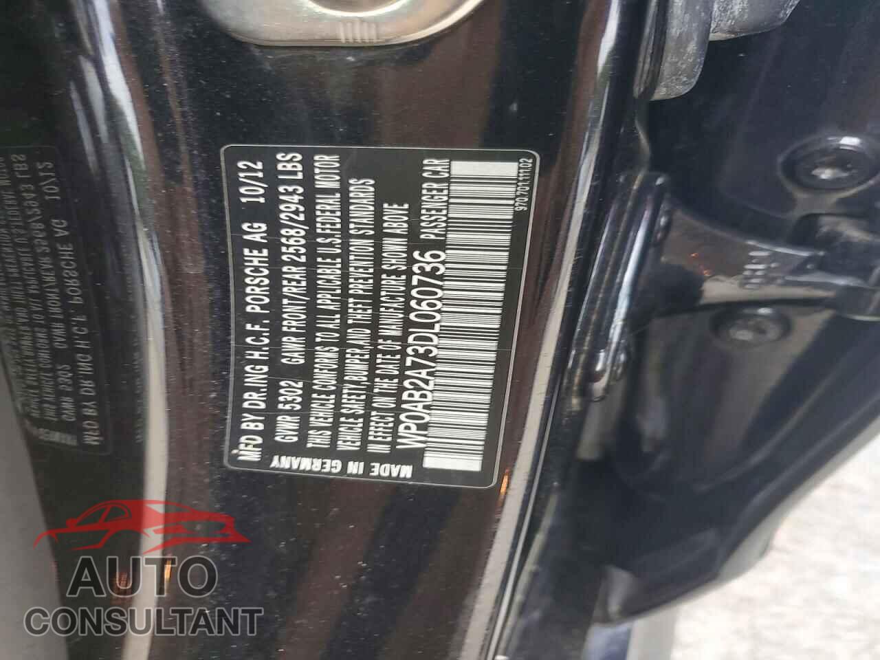 PORSCHE PANAMERA 2013 - WP0AB2A73DL060736