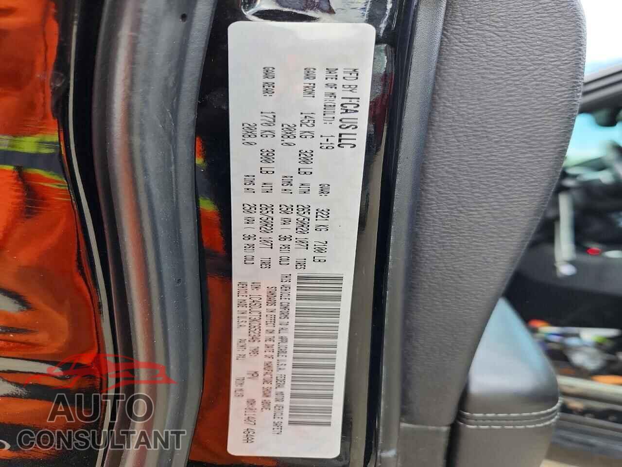 DODGE DURANGO 2019 - 1C4SDJCT3KC652346