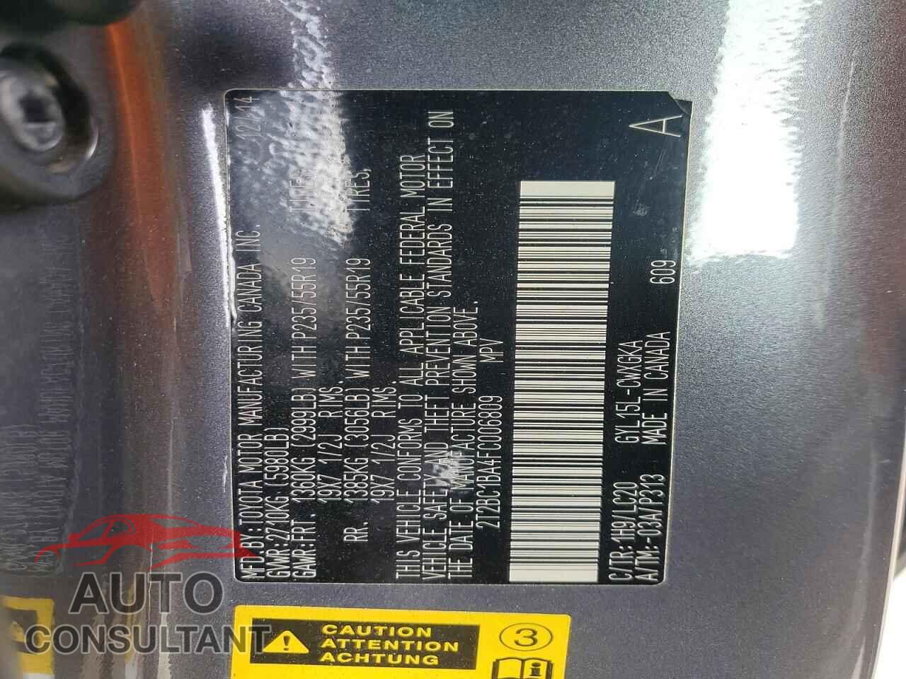 LEXUS RX450 2015 - 2T2BC1BA4FC006809
