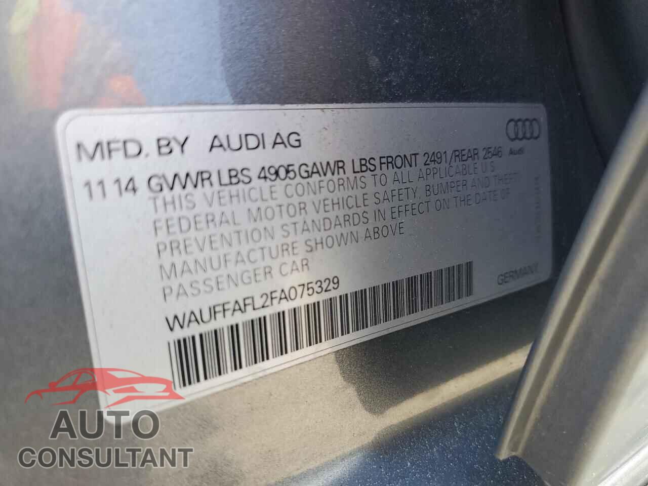 AUDI A4 2015 - WAUFFAFL2FA075329