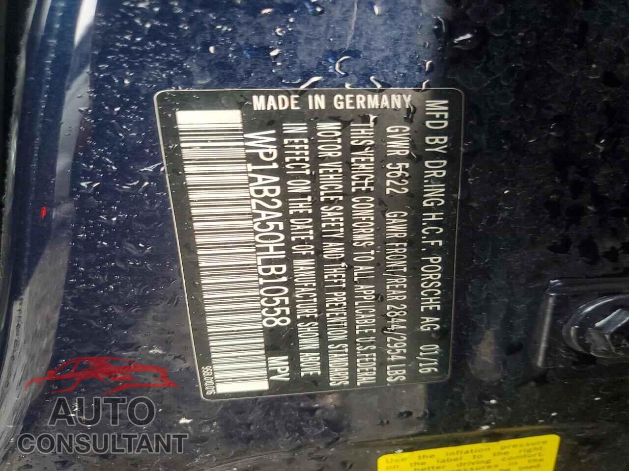 PORSCHE MACAN 2017 - WP1AB2A50HLB10558