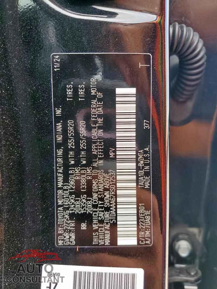 LEXUS TX 350 BAS 2024 - 5TDAAAA67RS012537