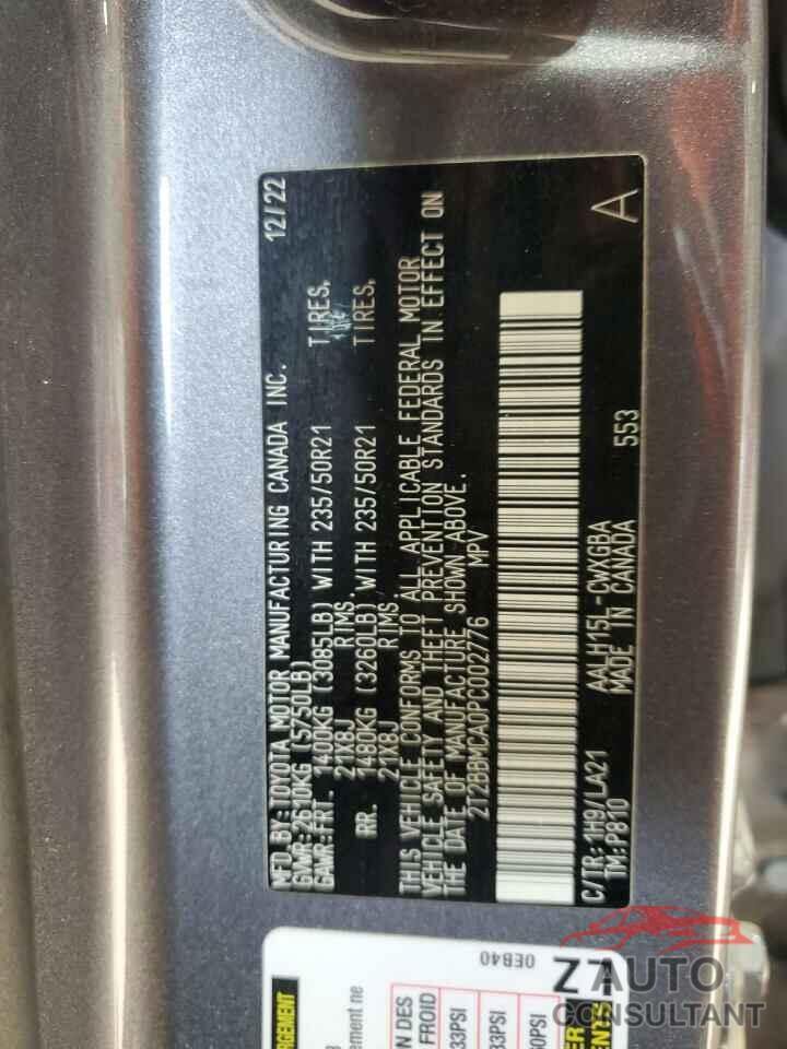 LEXUS RX 350H BA 2023 - 2T2BBMCA0PC002776