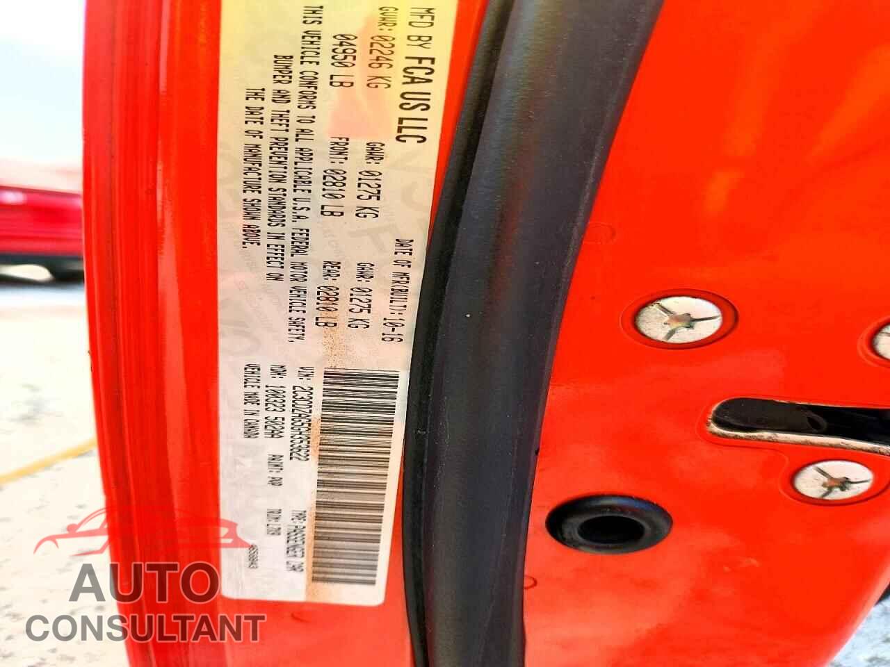 DODGE CHALLENGER 2016 - 2C3CDZAG5GH353622