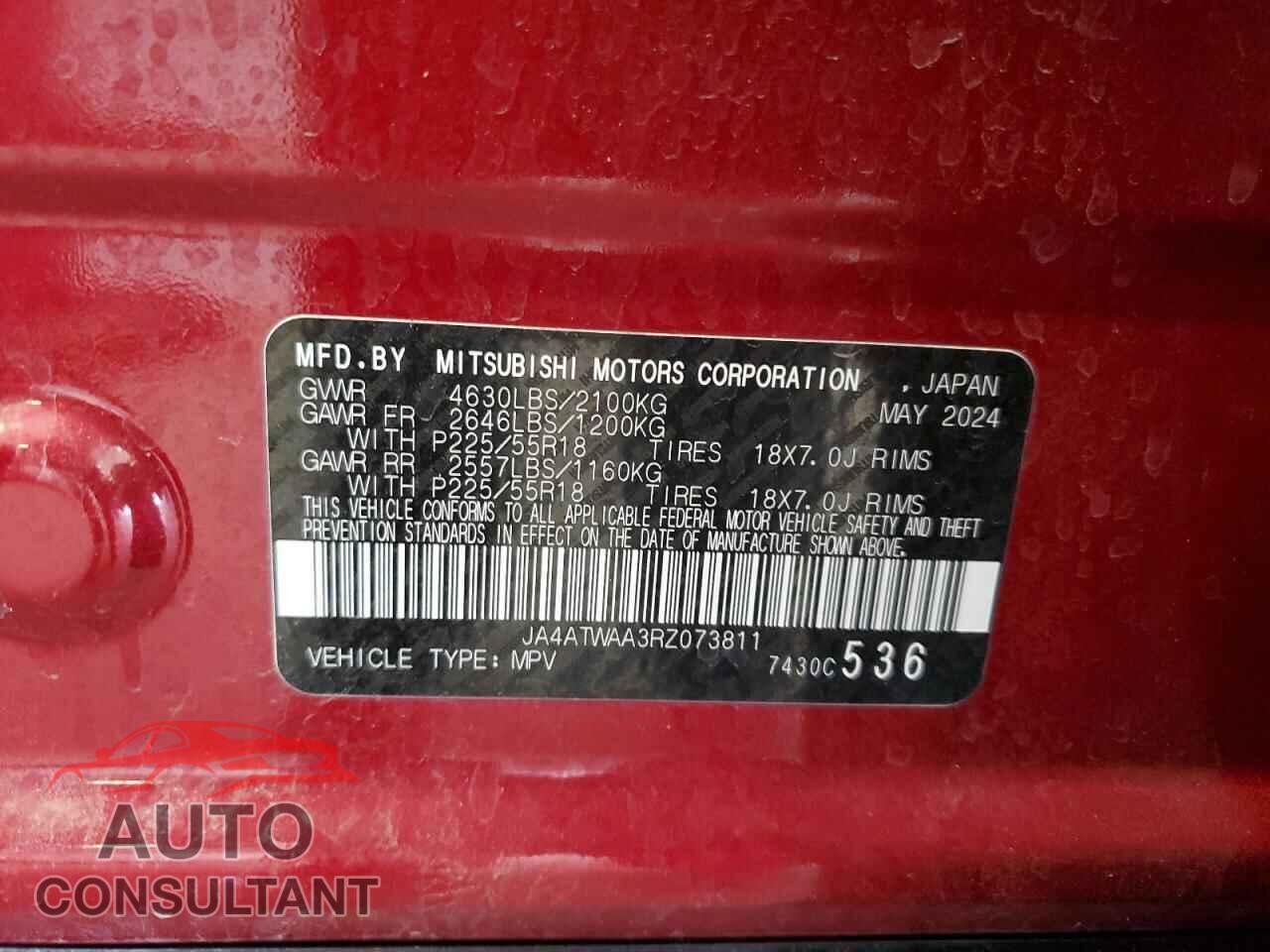 MITSUBISHI ECLIPSE 2024 - JA4ATWAA3RZ073811