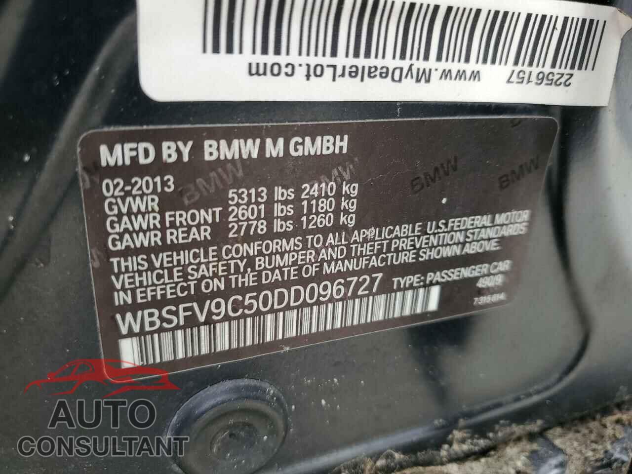 BMW M5 2013 - WBSFV9C50DD096727