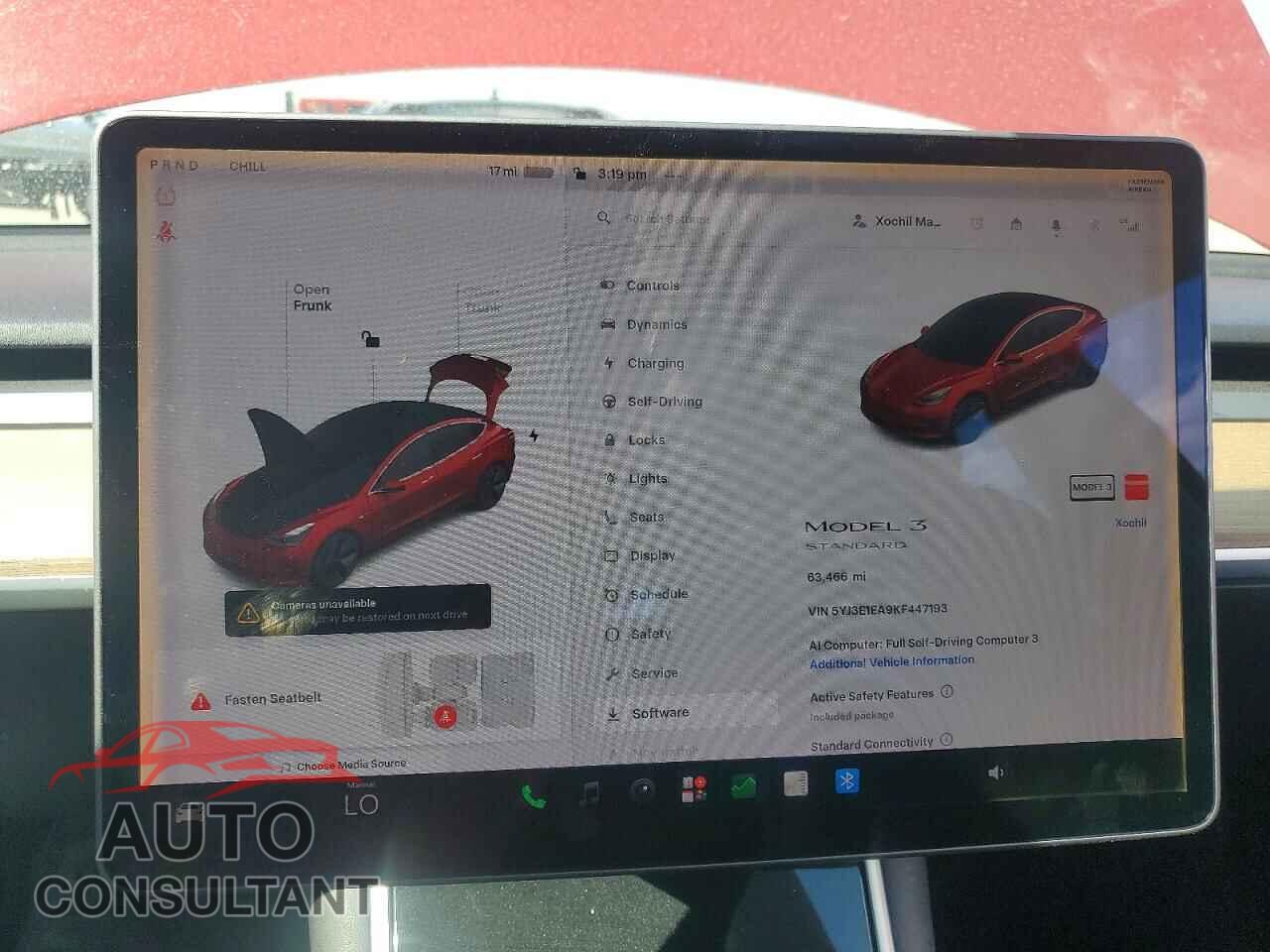 TESLA MODEL 3 2019 - 5YJ3E1EA9KF447193