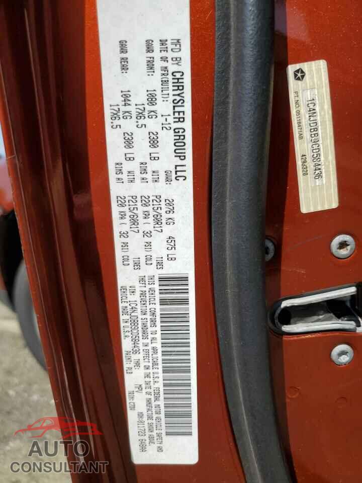 JEEP COMPASS 2012 - 1C4NJDBB9CD584436