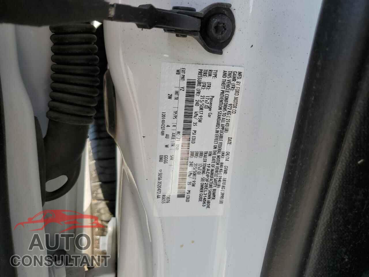 FORD FOCUS 2014 - 1FADP3F28EL314563