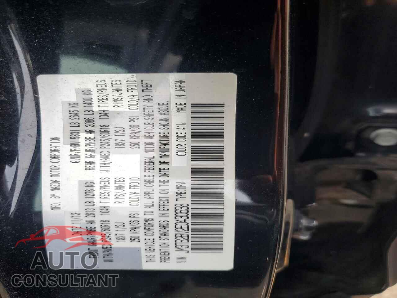 MAZDA CX-9 2014 - JM3TB2BV2E0430638