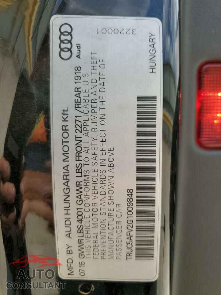 AUDI TT 2016 - TRUC5AFV2G1009848