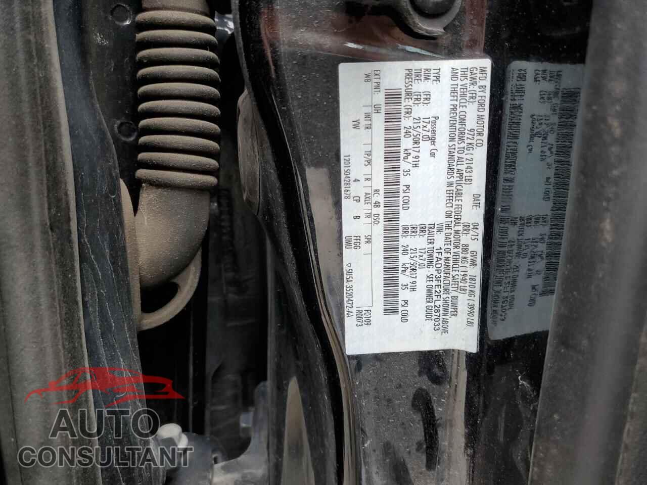 FORD FOCUS 2015 - 1FADP3FE2FL287033