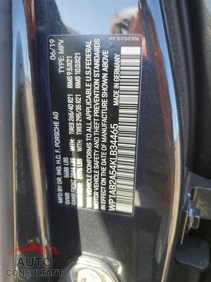 PORSCHE MACAN 2019 - WP1AB2A54KLB34465