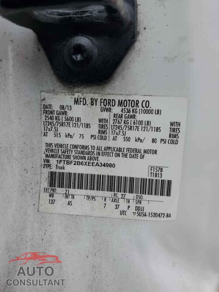 FORD F250 2014 - 1FTBF2B6XEEA34980