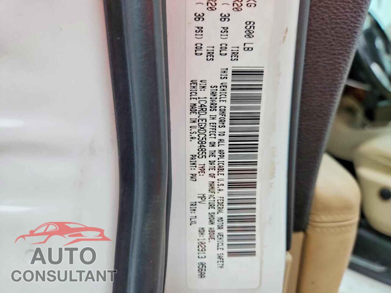 DODGE DURANGO 2013 - 1C4RDJEGXDC584855