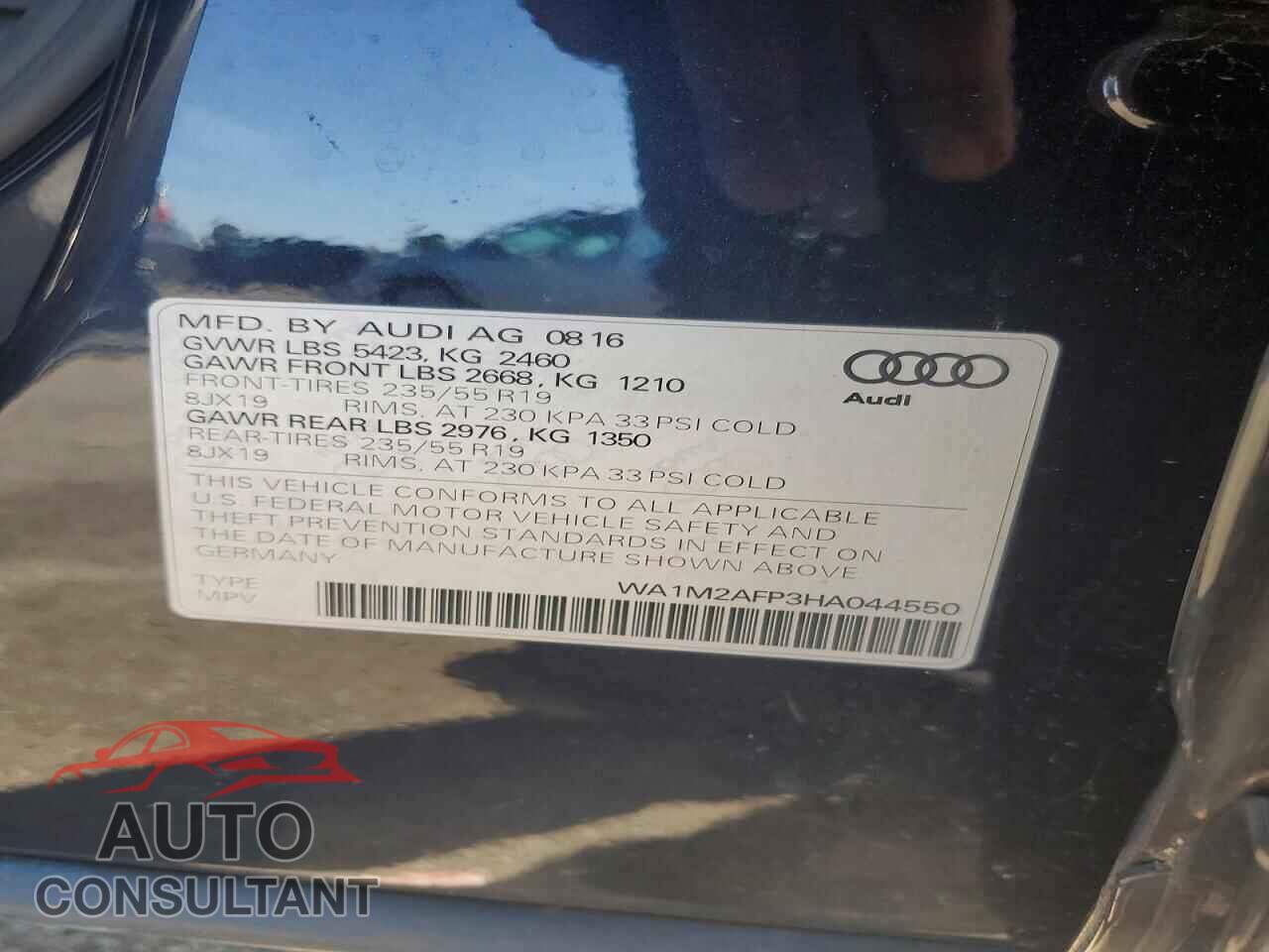 AUDI Q5 2017 - WA1M2AFP3HA044550